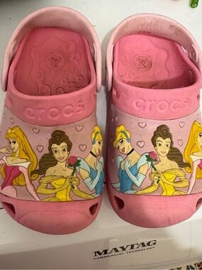 Disney Princess CROCS Toddler Girls Shoes Pink Size 8 9